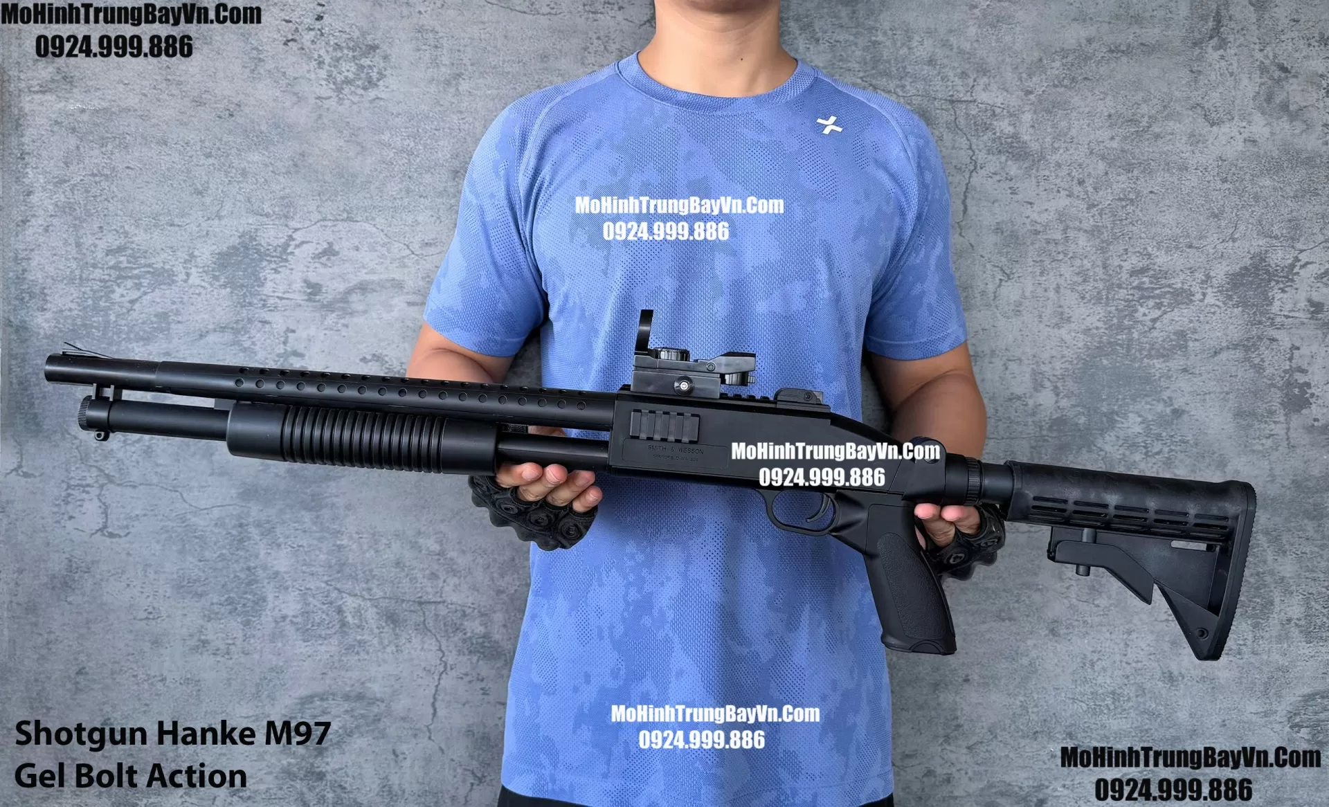 Súng Đạn Thạch Shotgun Hanke M97  Classic Giá Rẻ Kèm Báng Dài Điều Chỉnh  Mohinhtrungbay Mohinhtrungbay.vn (1)