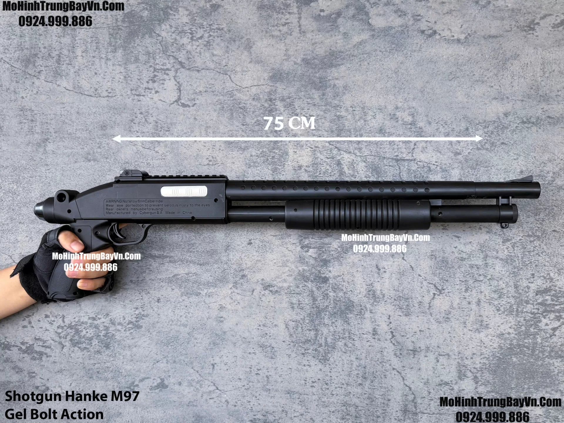 Súng Đạn Thạch Shotgun Hanke M97  Classic Giá Rẻ Kèm Báng Dài Điều Chỉnh  Mohinhtrungbay Mohinhtrungbay.vn (1)