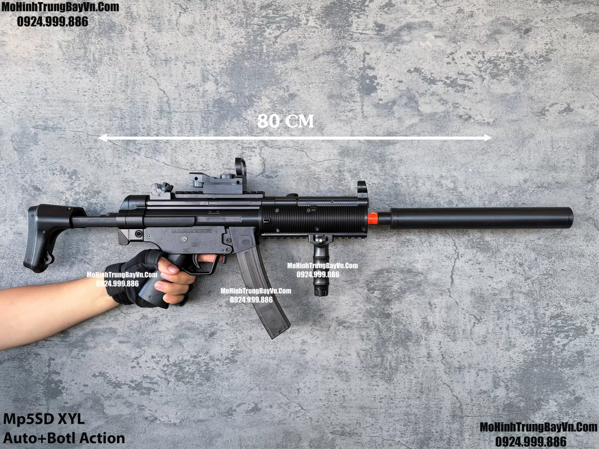 Súng Đạn Thạch SMG Mp5SD  Giá Rẻ Full Phụ Kiện