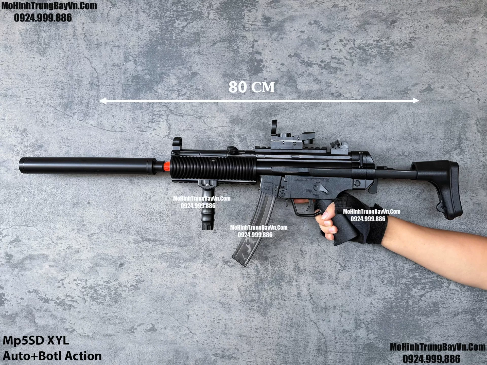 Súng Đạn Thạch SMG Mp5SD  Giá Rẻ Full Phụ Kiện