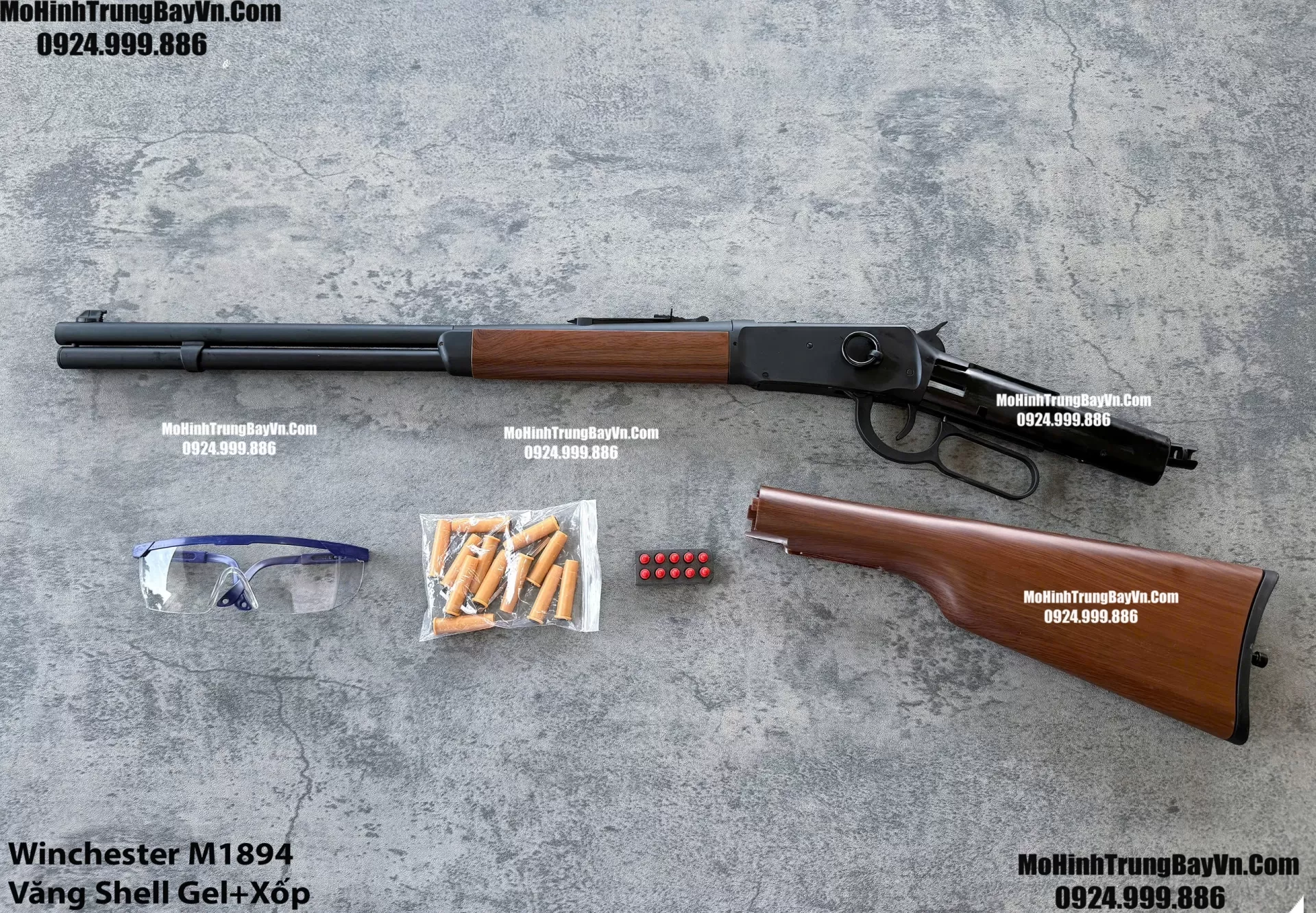 Súng Shotgun Winchester  M1894 Bắn Đạn Thạch+Xốp Tỉ Lệ 1:1 Cơ Chế Gập Tay M870 M1897 M1887 Mohinhtrungbay Mohinhtrungbay.vn M500 (1)