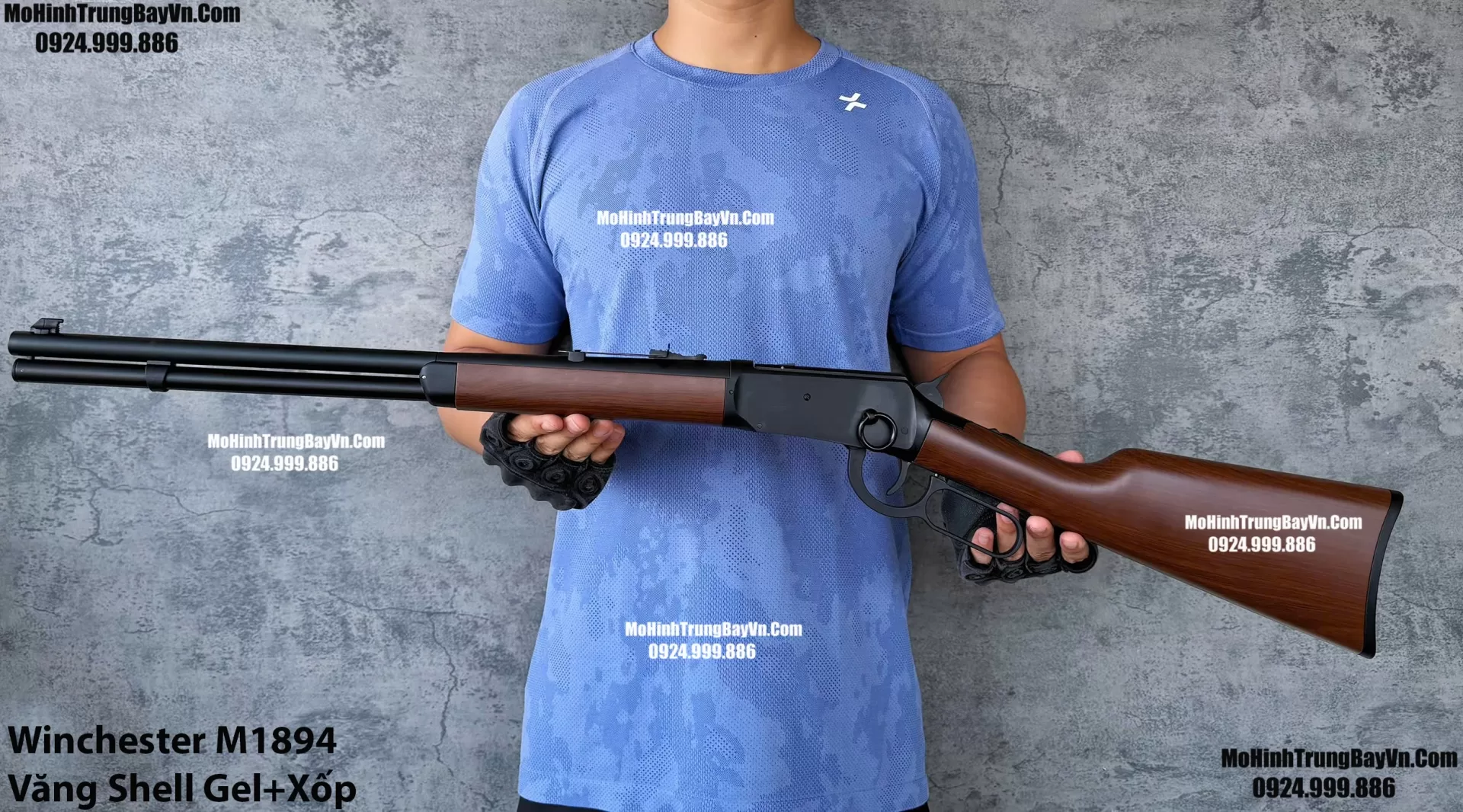 Súng Shotgun Winchester  M1894 Bắn Đạn Thạch+Xốp Tỉ Lệ 1:1 Cơ Chế Gập Tay M870 M1897 M1887 Mohinhtrungbay Mohinhtrungbay.vn M500 (1)
