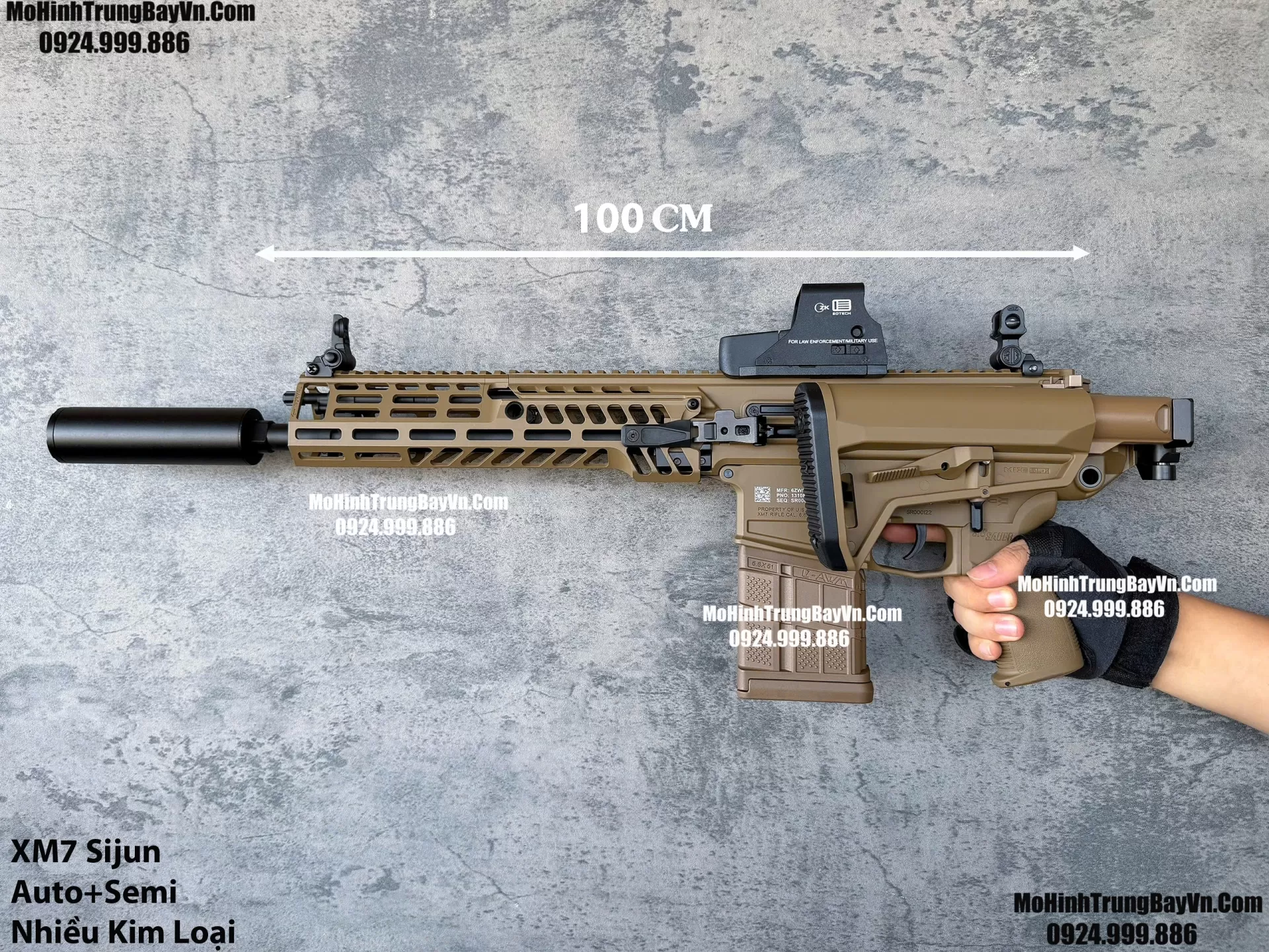 Súng Đạn Thạch XM7 Sijun 2.0 Báng Gập Blowback Cực Nhiều Chi Tiết Kim Loại M416 Hk416 M4a1 M16 SLR