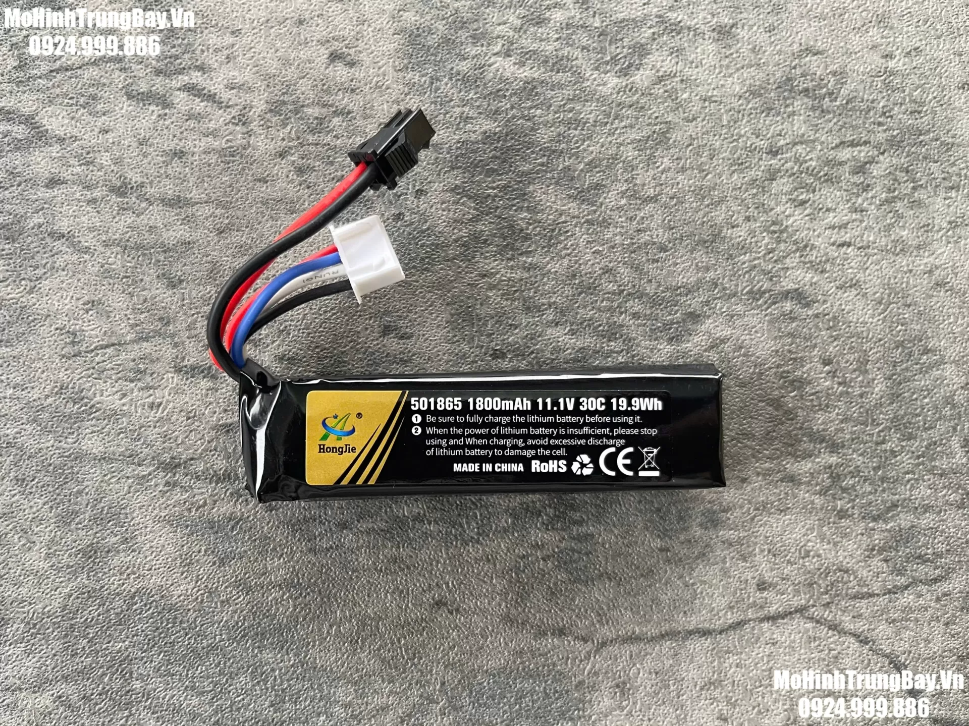 Pin 11v 11,1V đủ 3 loại jack cắm SM XT30 Tamiya
