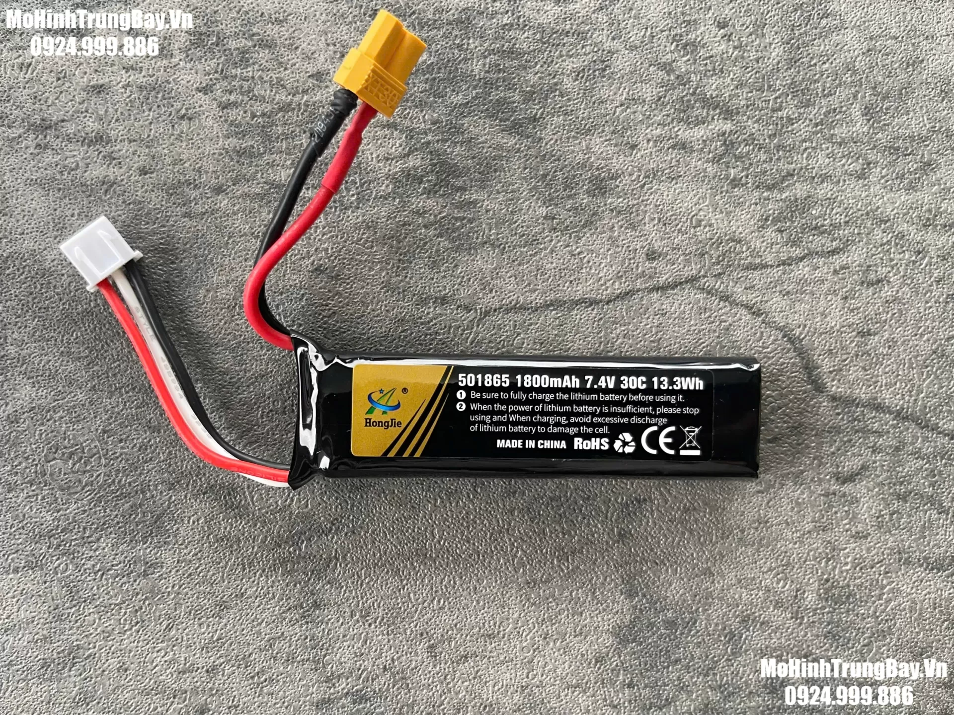 Pin 11v 11,1V đủ 3 loại jack cắm SM XT30 Tamiya