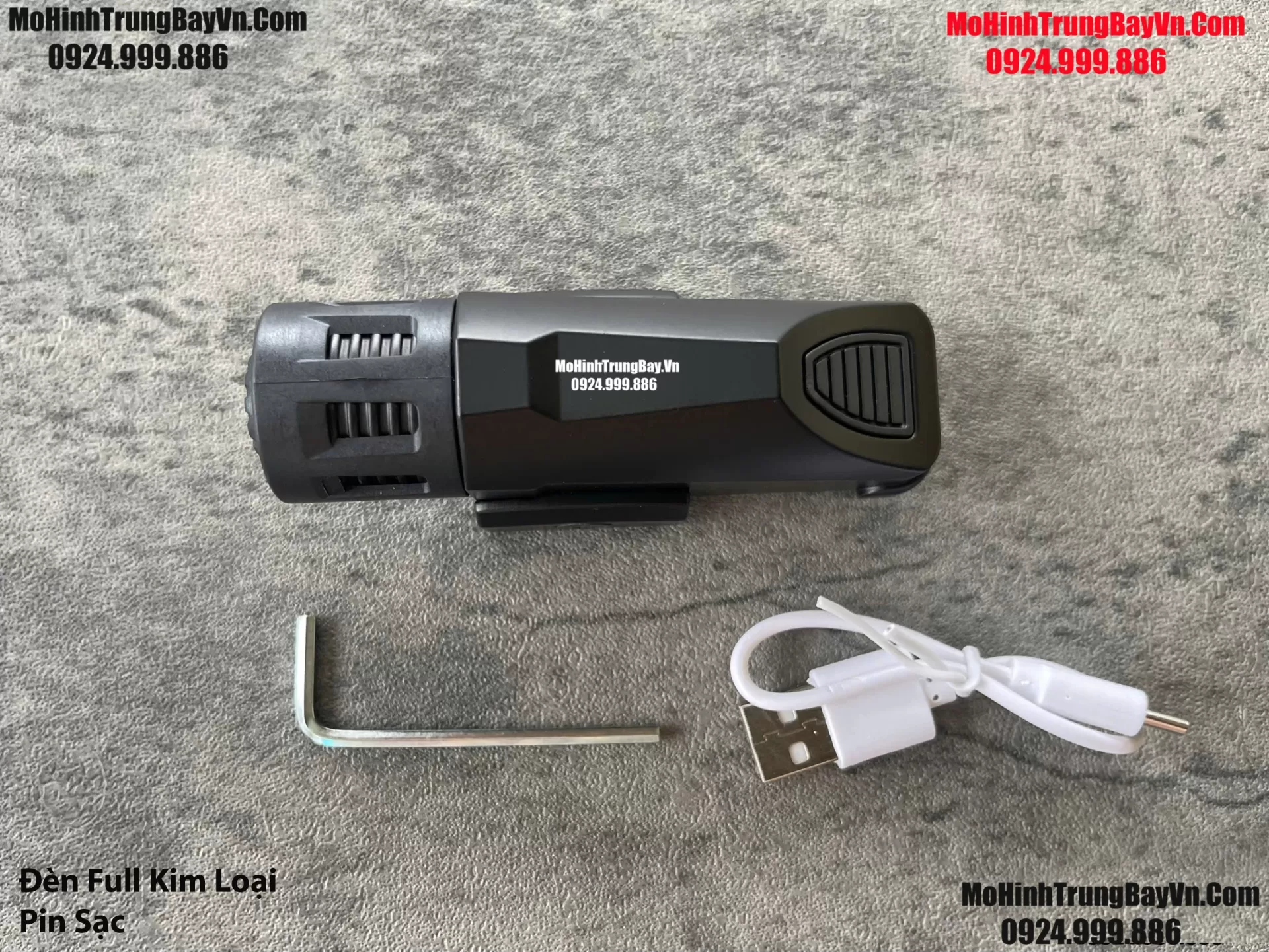 Phụ Kiện Đèn Pin Full Kim Loại 100% Kèm Sạc
