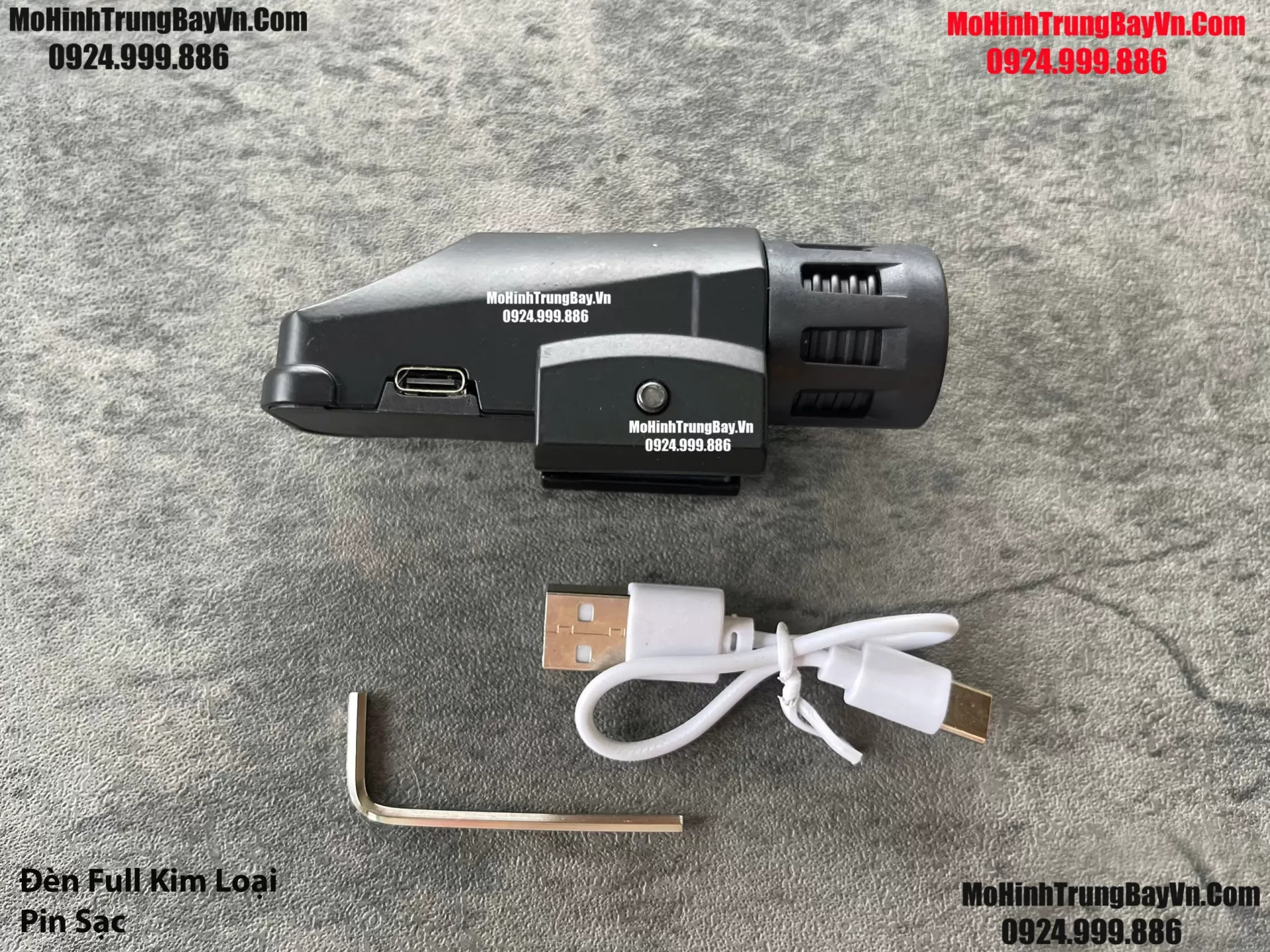 Phụ Kiện Đèn Pin Full Kim Loại 100% Kèm Sạc