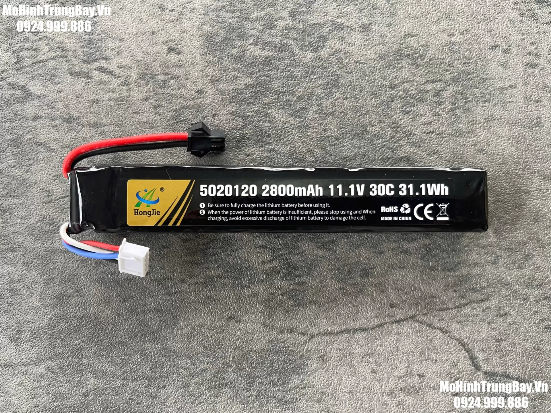 Pin 11v 11,1v 2800 Tatical đủ 3 jack cắm