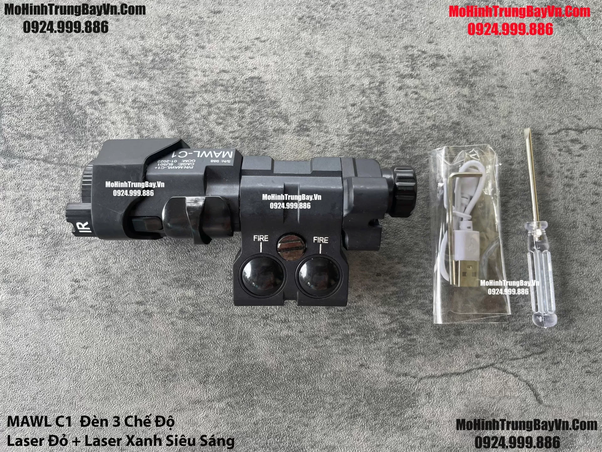 Phụ Kiện Cao Cấp Đèn Tổng Hợp MAWL C1 3 Chức Năng Cực Nặng Tay