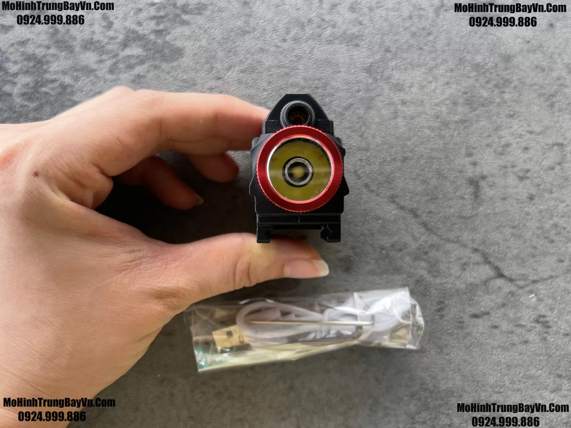 Phụ Kiện Đèn Pin WL14 + Laser Đỏ Full Kim Loại Cao Cấp Kèm Sạc