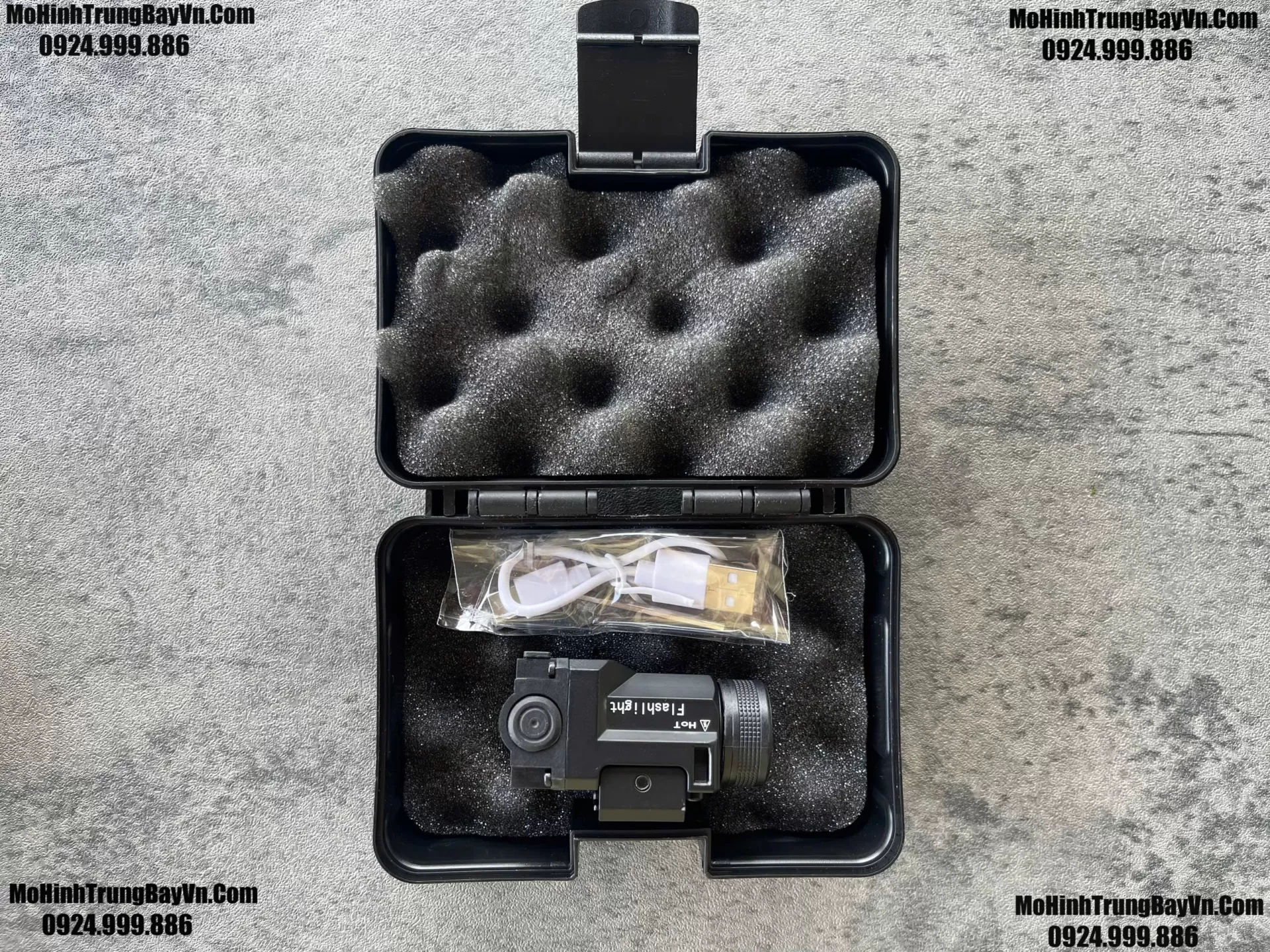 Phụ Kiện Đèn Pin WL14 + Laser Đỏ Full Kim Loại Cao Cấp Kèm Sạc