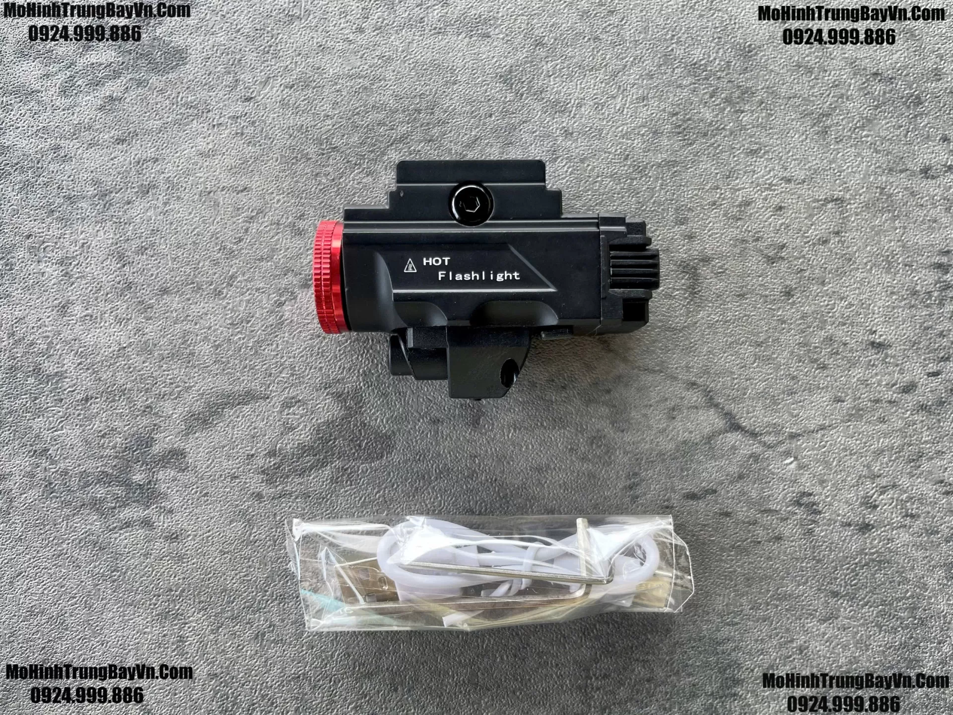 Phụ Kiện Đèn Pin WL14 + Laser Đỏ Full Kim Loại Cao Cấp Kèm Sạc