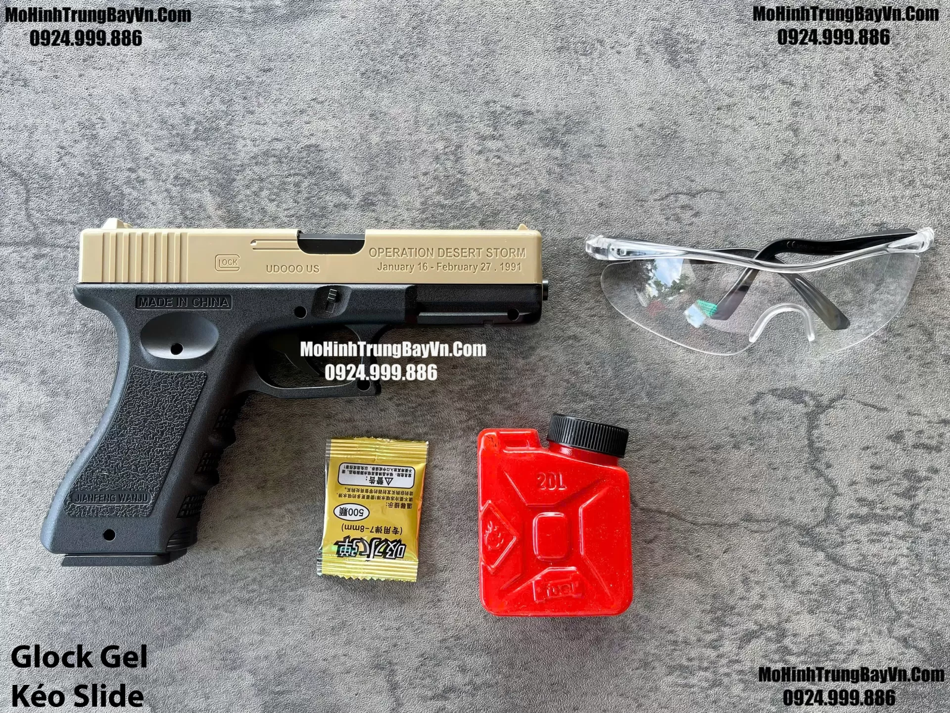 Súng Lục Đạn Thạch Glock Cắc Bụp Kéo Slide Giá Rẻ Full Phụ Kiện Piston Mohinhtrungbay Mohinhtrungbay.vn Glock18