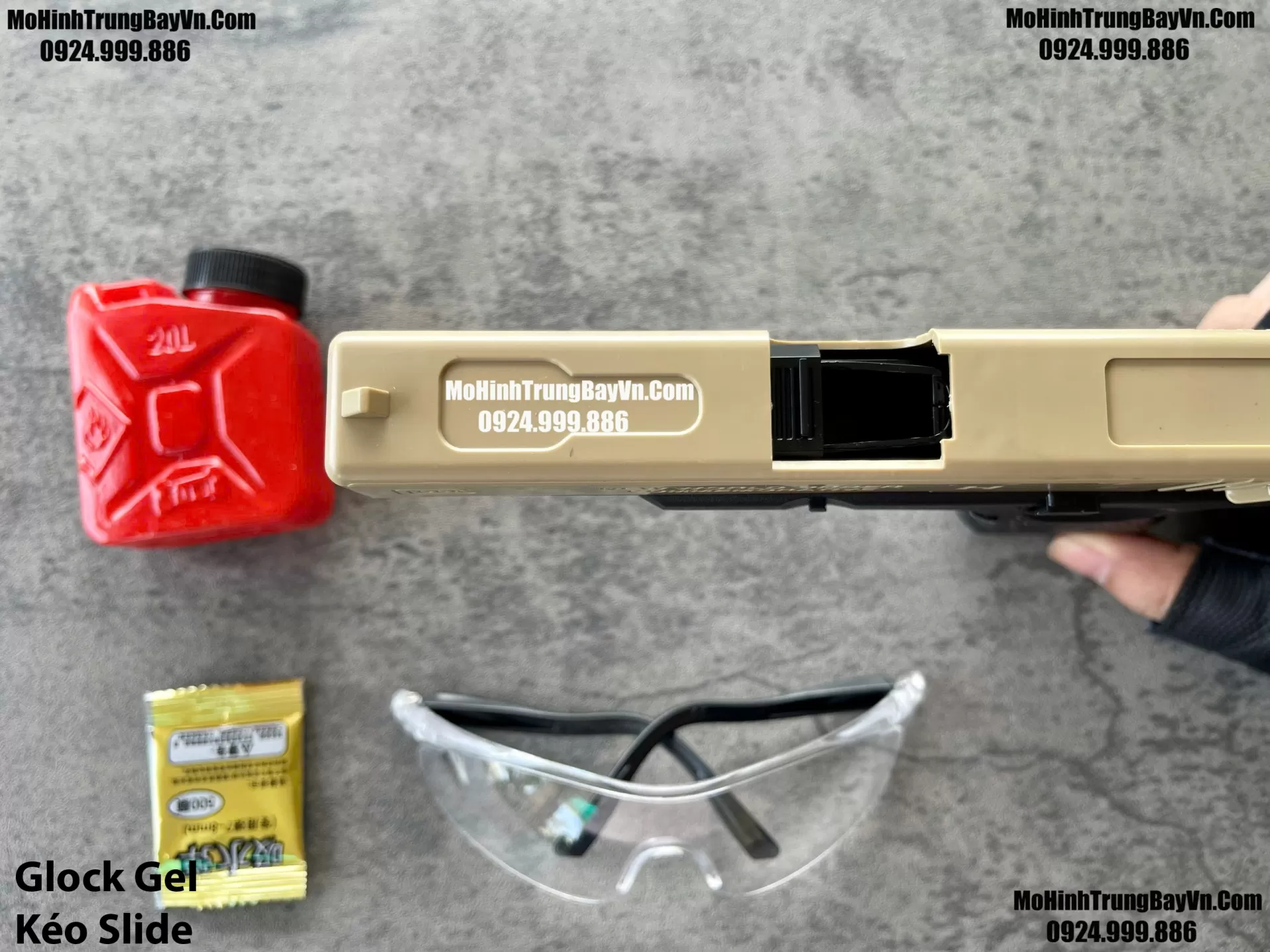 Súng Lục Đạn Thạch Glock Cắc Bụp Kéo Slide Giá Rẻ Full Phụ Kiện Piston Mohinhtrungbay Mohinhtrungbay.vn Glock18