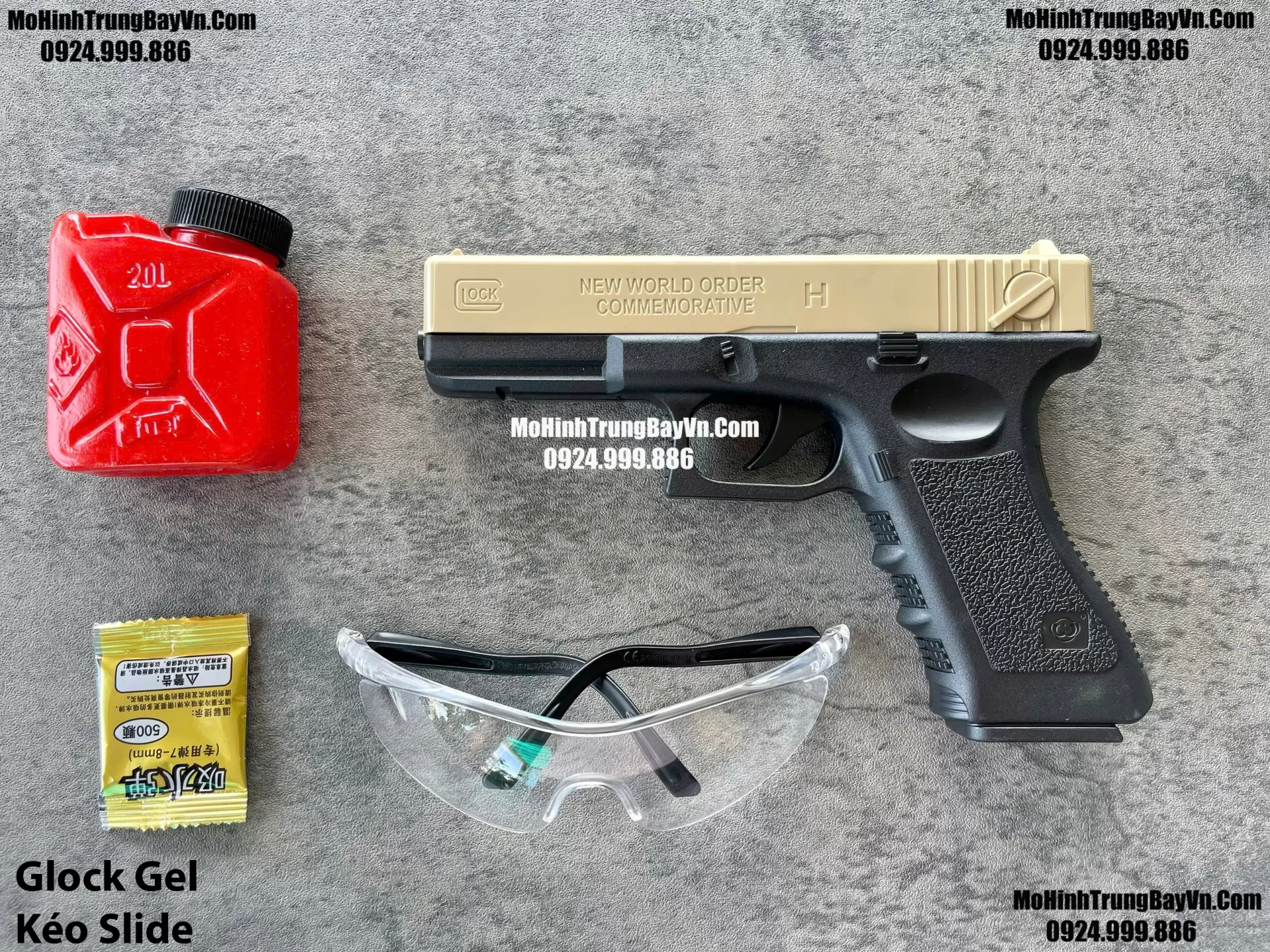 Súng Lục Đạn Thạch Glock Cắc Bụp Kéo Slide Giá Rẻ Full Phụ Kiện Piston Mohinhtrungbay Mohinhtrungbay.vn Glock18