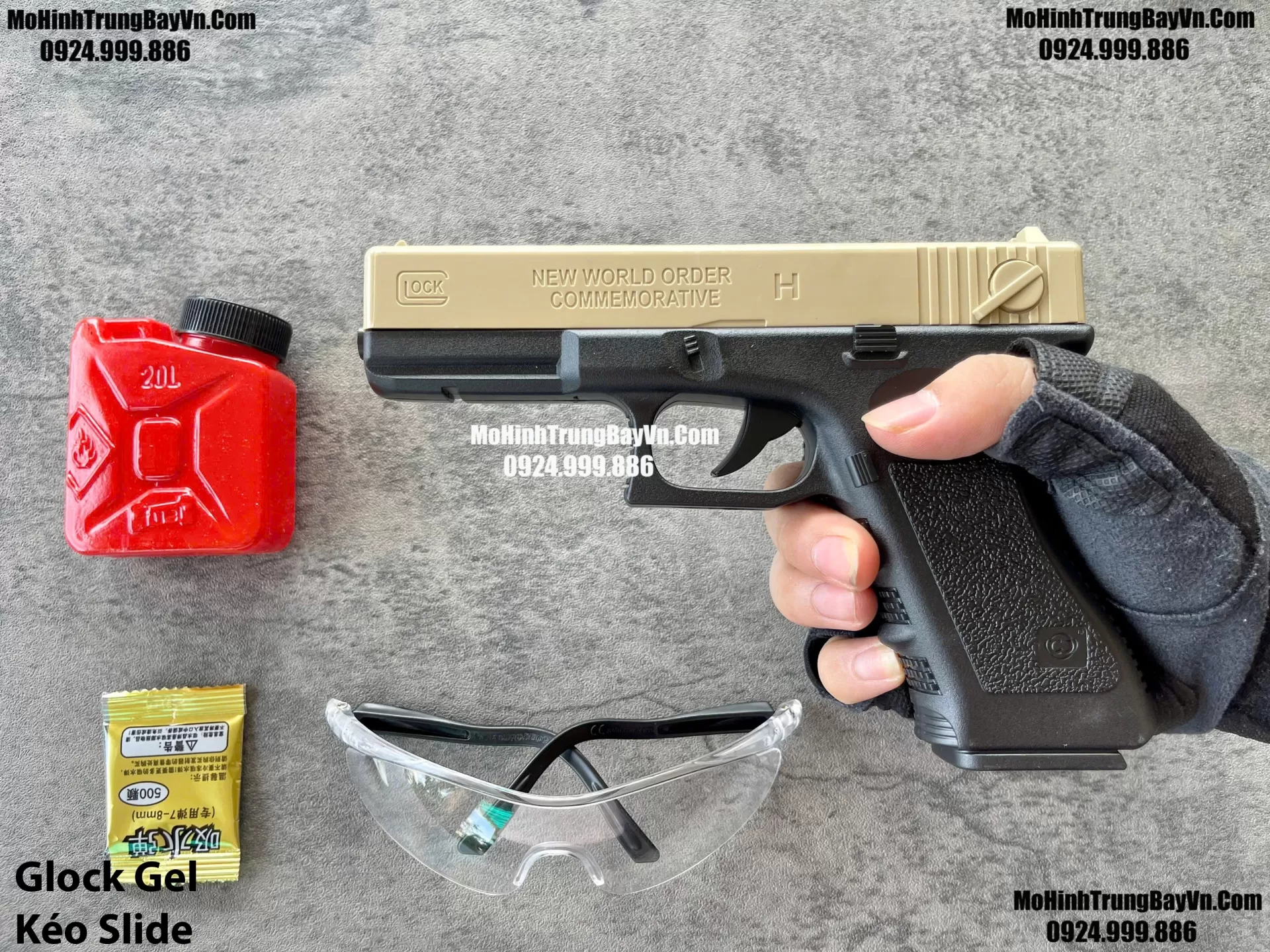 Súng Lục Đạn Thạch Glock Cắc Bụp Kéo Slide Giá Rẻ Full Phụ Kiện Piston Mohinhtrungbay Mohinhtrungbay.vn Glock18