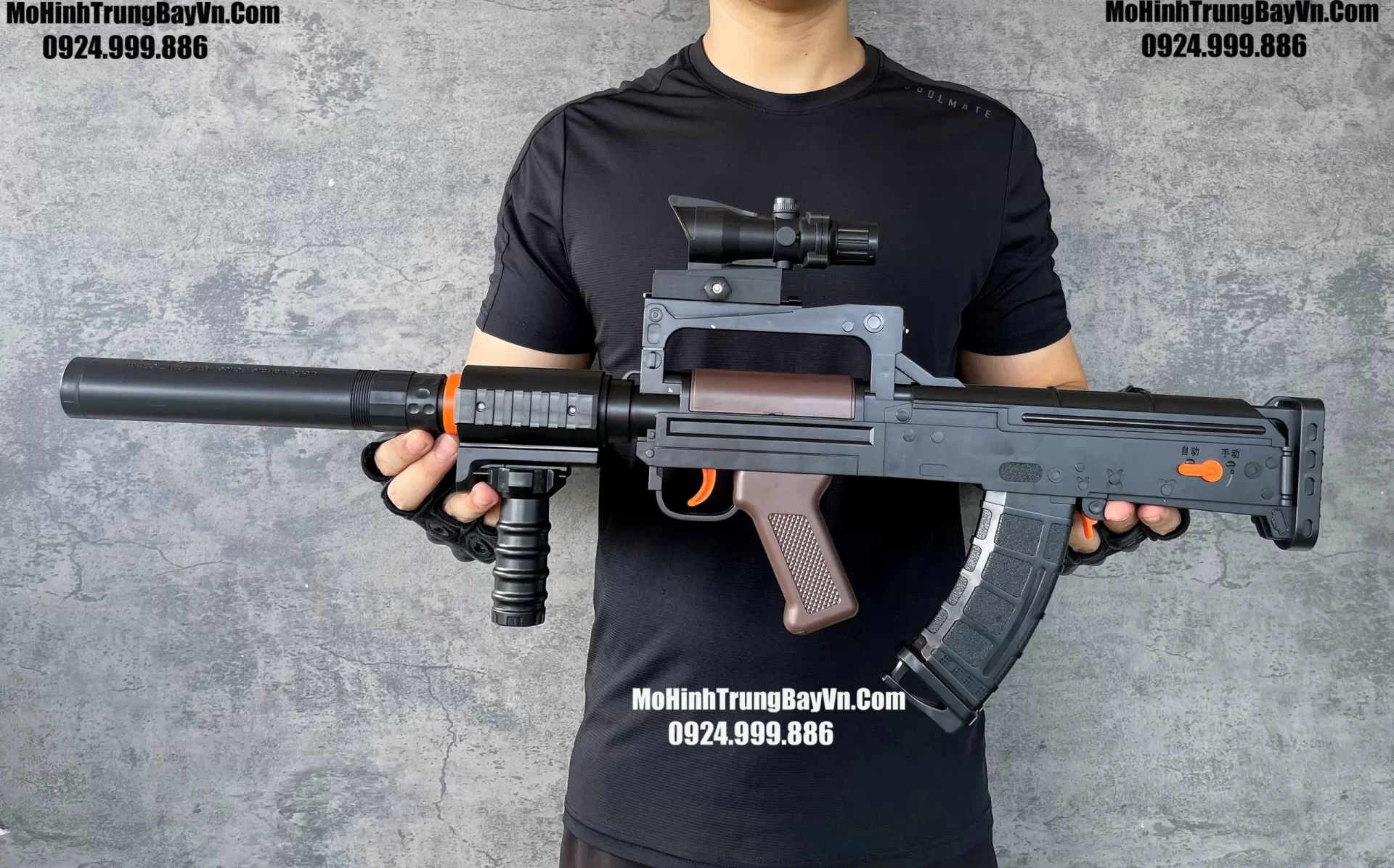 Súng Đạn Thạch Groza 2 Chế Độ Giá Rẻ Full Phụ Kiện Kèm 4000v Gel