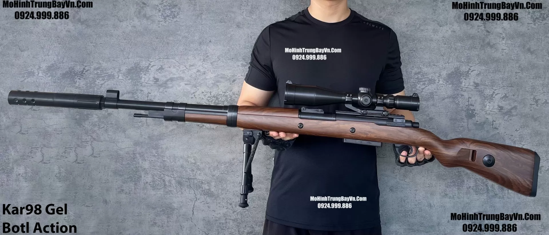 Súng Đạn Thạch Sniper Kar98 1:1 135cm Có Khoá Botl Nòng Tặng Kèm Full Phụ Kiệnk98 Ka98 Mohinhtrungbay Mohinhtrungbay.vn