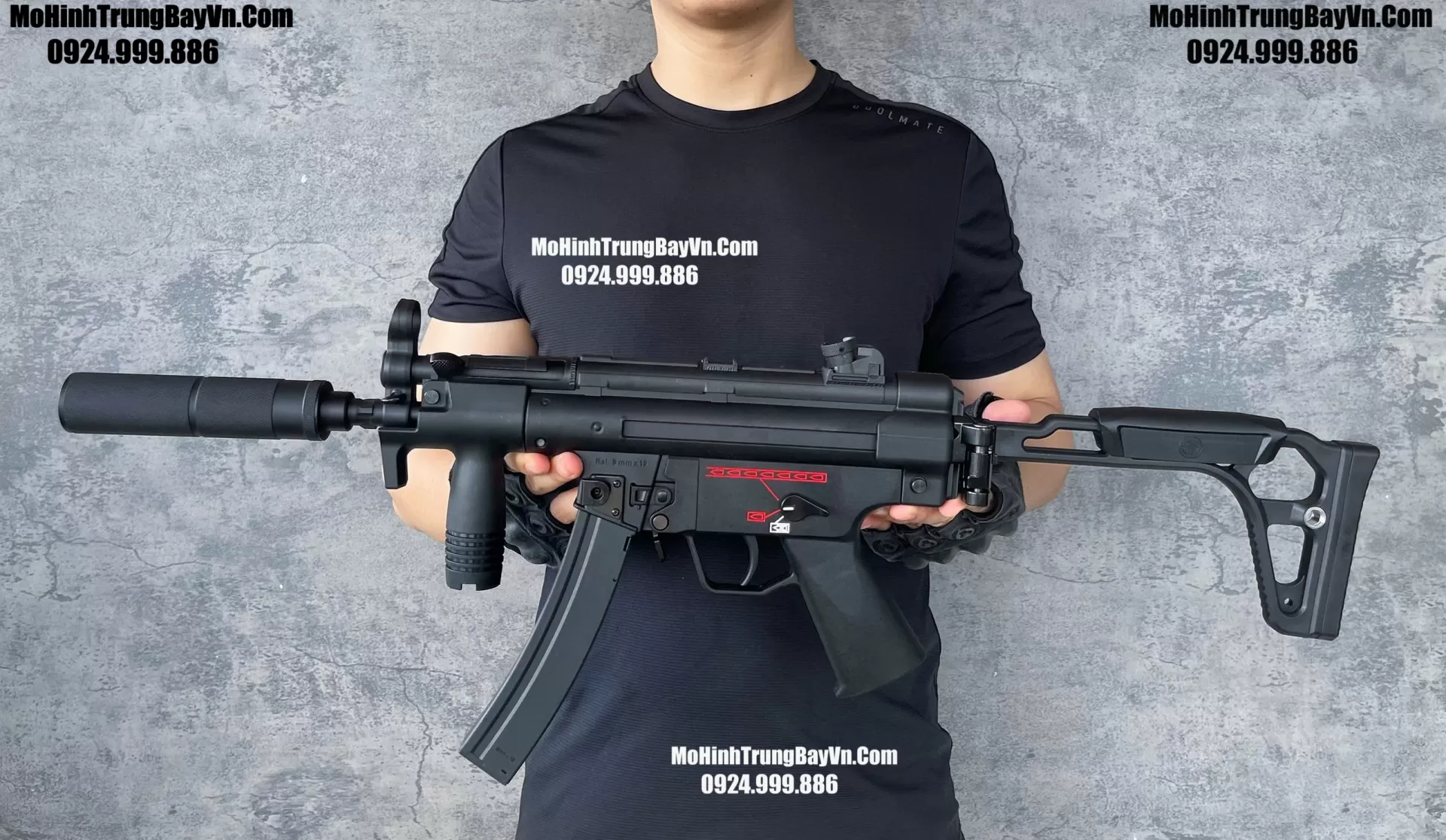 Súng Đạn Thạch SMG Mp5k Shunxin Blowback  Bánh Răng Kim Loại  Sấy Nhanh MP5k MP5 Mp5