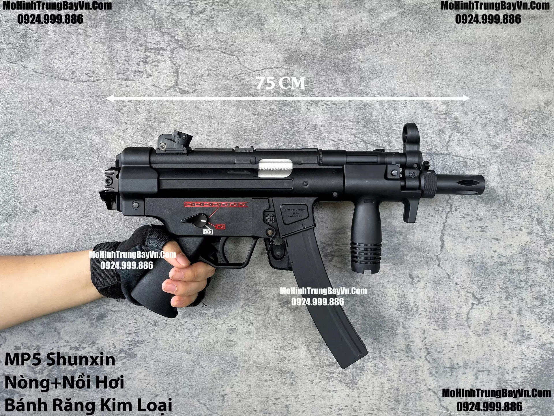 Súng Đạn Thạch SMG Mp5k Shunxin Blowback  Bánh Răng Kim Loại  Sấy Nhanh MP5k MP5 Mp5