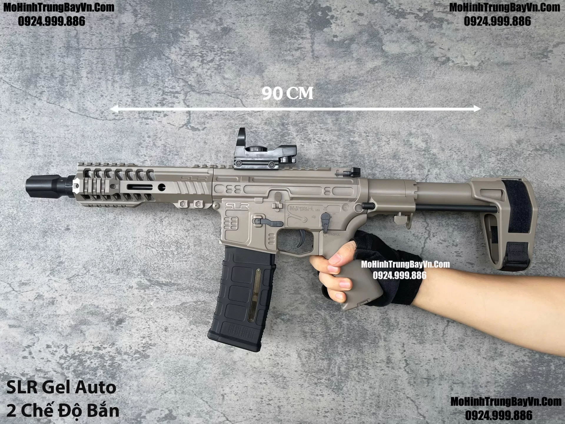 Súng Đạn Thạch SLR Gel Auto Tỉ Lệ 1 1 Giá Rẻ Full Phụ Kiện M4 HK416 AR15
