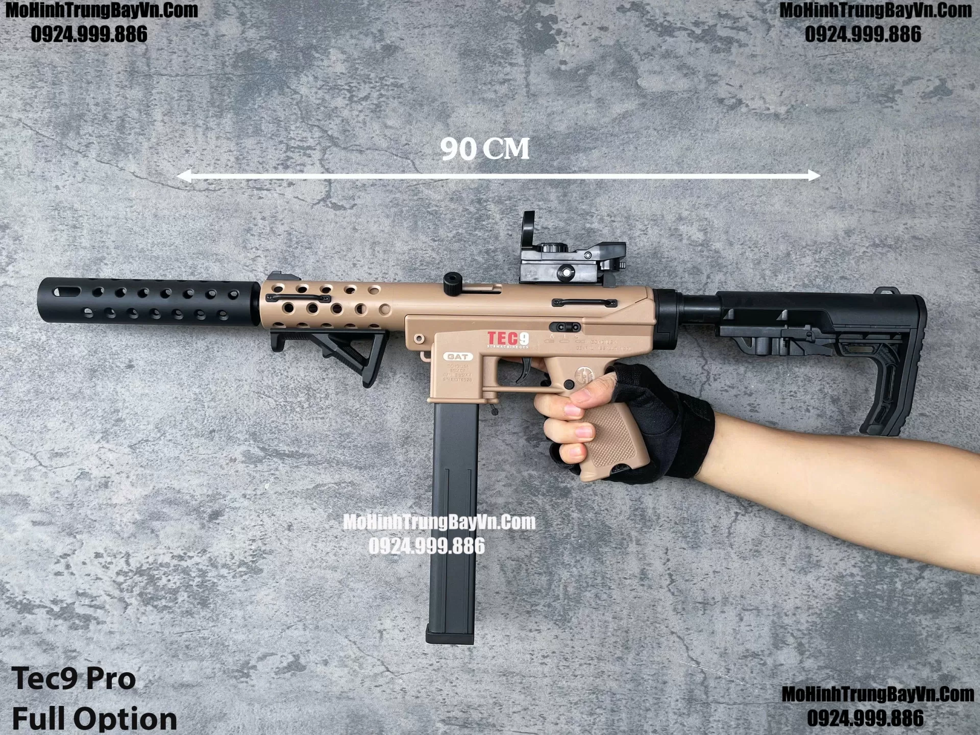 Súng Đạn Thạch SMG Tec9 Bản Full  Blowback 2 Chế Độ Auto Semi  Sấy Cực Nhanh Mohinhtrungbay Mohinhtrungbay.vn