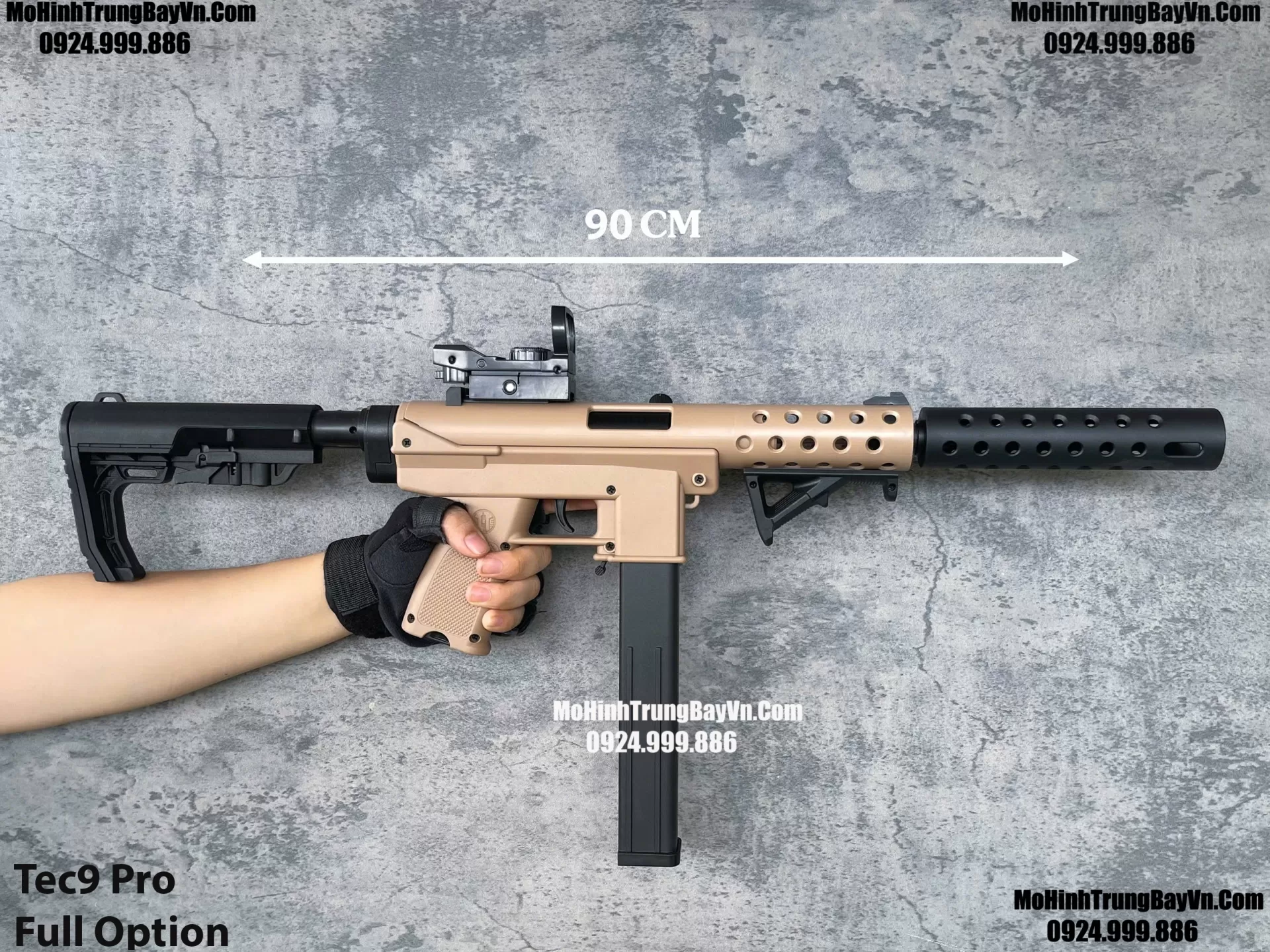 Súng Đạn Thạch SMG Tec9 Bản Full  Blowback 2 Chế Độ Auto Semi  Sấy Cực Nhanh Mohinhtrungbay Mohinhtrungbay.vn