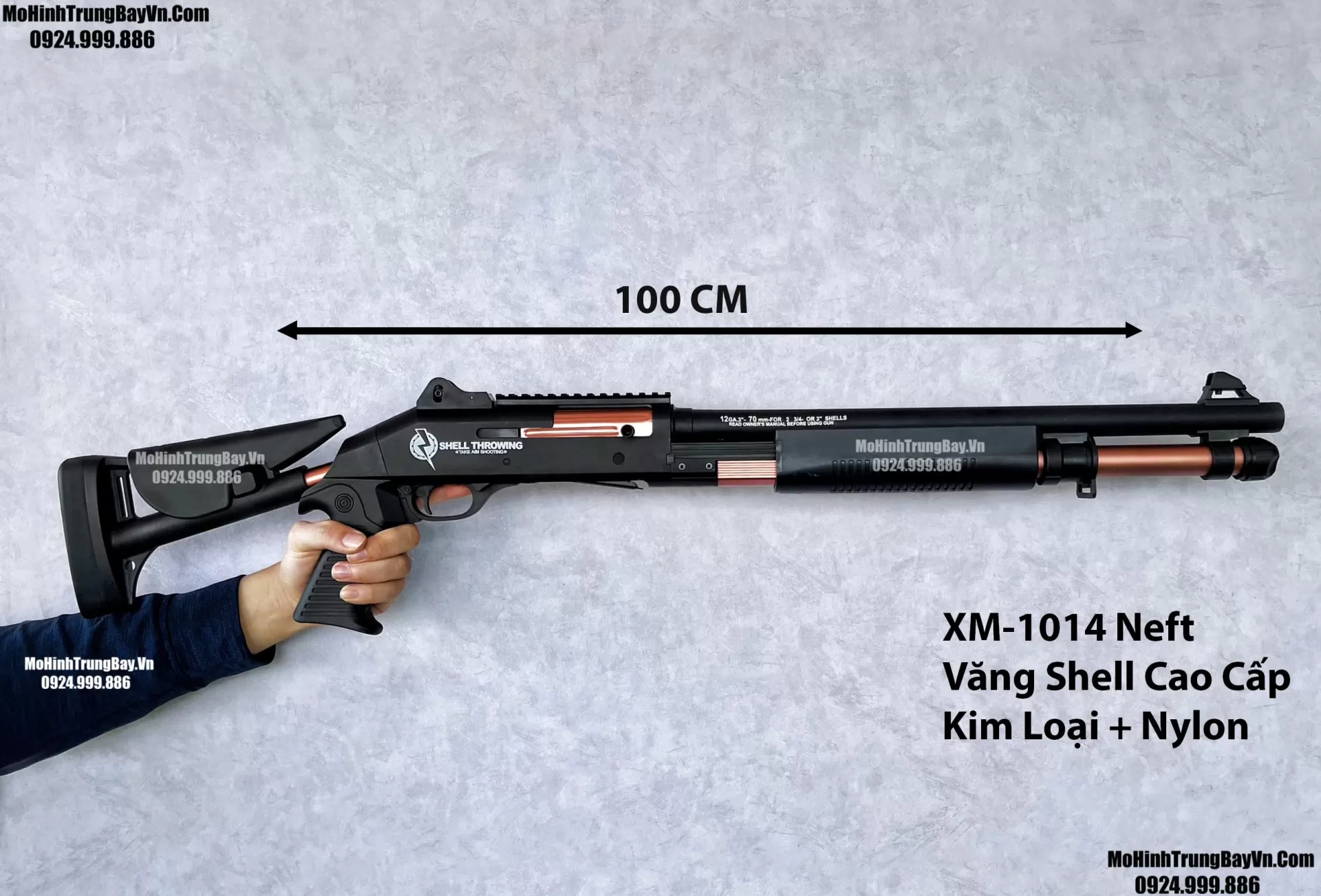 Súng Đạn Xốp ShotGun XM1014 Kim Loại  Văng Shell 100cm Tỉ Lệ 1:1 Tặng Kèm Full Phụ Kiện